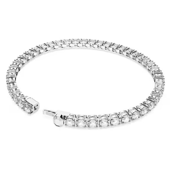 SWAROVSKI Matrix Tennis bracelet Round cut, White, Rhodium plated - Picture 3 of 12